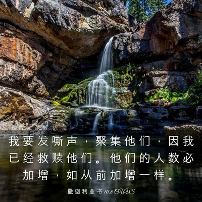 Picture 03 - 撒 迦 利 亚 书 10:8 CUVS - 我 要 发 嘶 声 ， 聚 集 他 们 ， 因 - Bible Verse Picture