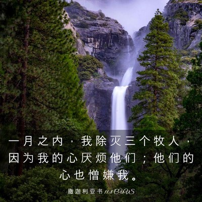 Picture 03 - 撒 迦 利 亚 书 11:8 CUVS - 一 月 之 内 ， 我 除 灭 三 个 牧 人 - Bible Verse Picture