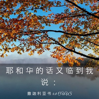 Picture 03 - 撒 迦 利 亚 书 4:8 CUVS - 耶 和 华 的 话 又 临 到 我 说 - Bible Verse Picture