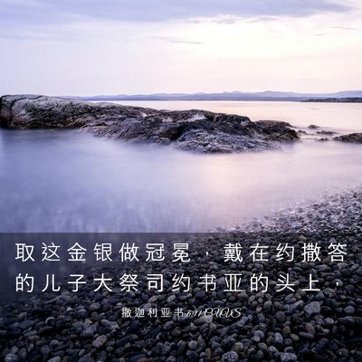 Picture 03 - 撒 迦 利 亚 书 6:11 CUVS - 取 这 金 银 做 冠 冕 ， 戴 在 约 撒 - Bible Verse Picture