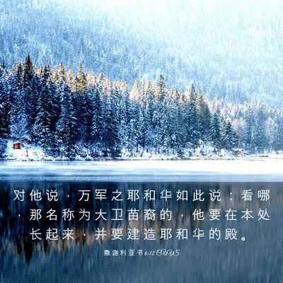 Picture 03 - 撒 迦 利 亚 书 6:12 CUVS - 对 他 说 ， 万 军 之 耶 和 华 如 此 - Bible Verse Picture