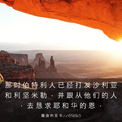 Picture 03 - 撒 迦 利 亚 书 7:2 CUVS - 那 时 伯 特 利 人 已 经 打 发 沙 利 - Bible Verse Picture