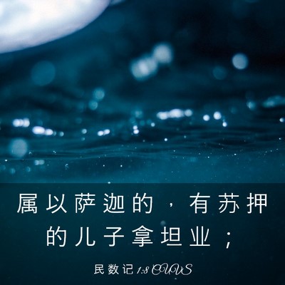 Picture 03 - 民 数 记 1:8 CUVS - 属 以 萨 迦 的 ， 有 苏 押 的 儿 子 - Bible Verse Picture