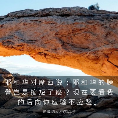 Picture 03 - 民 数 记 11:23 CUVS - 耶 和 华 对 摩 西 说 ： 耶 和 华 的 - Bible Verse Picture