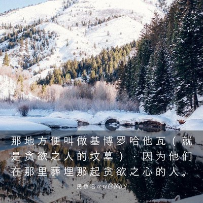 Picture 03 - 民 数 记 11:34 CUVS - 那 地 方 便 叫 做 基 博 罗 哈 他 瓦 - Bible Verse Picture