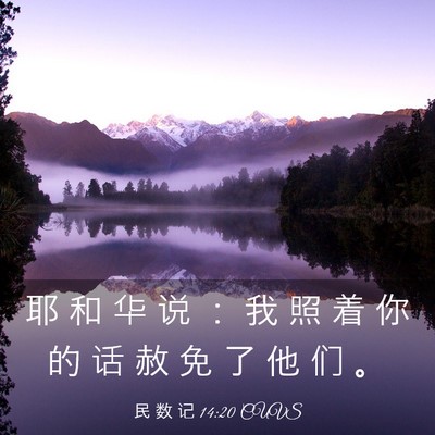 Picture 03 - 民 数 记 14:20 CUVS - 耶 和 华 说 ： 我 照 着 你 的 话 赦 - Bible Verse Picture