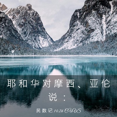 Picture 03 - 民 数 记 14:26 CUVS - 耶 和 华 对 摩 西 、 亚 伦 说 - Bible Verse Picture