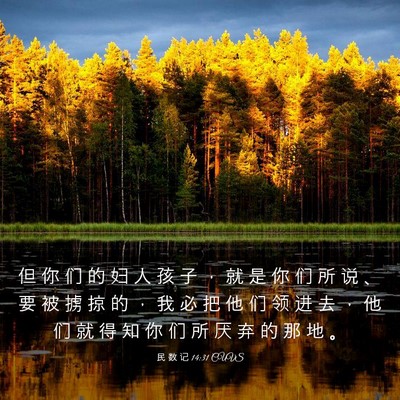 Picture 03 - 民 数 记 14:31 CUVS - 但 你 们 的 妇 人 孩 子 ， 就 是 你 - Bible Verse Picture