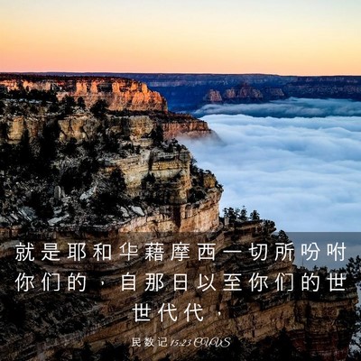 Picture 03 - 民 数 记 15:23 CUVS - 就 是 耶 和 华 藉 摩 西 一 切 所 吩 - Bible Verse Picture