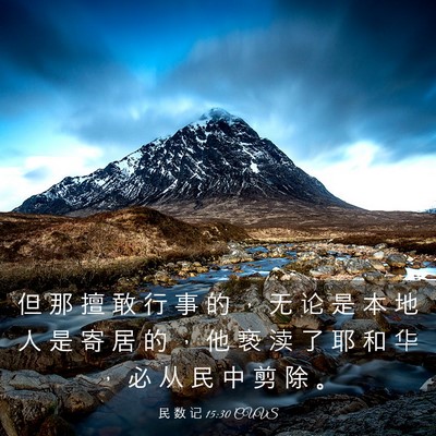 Picture 03 - 民 数 记 15:30 CUVS - 但 那 擅 敢 行 事 的 ， 无 论 是 本 - Bible Verse Picture