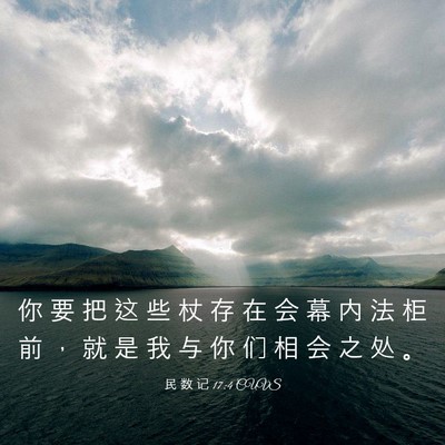 Picture 03 - 民 数 记 17:4 CUVS - 你 要 把 这 些 杖 存 在 会 幕 内 法 - Bible Verse Picture