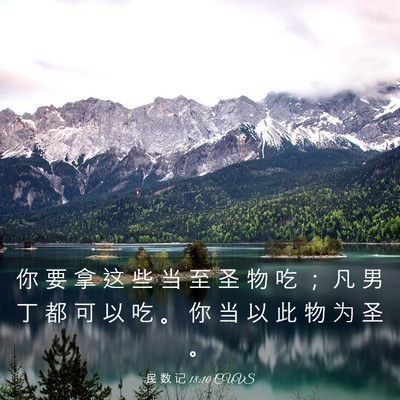 Picture 03 - 民 数 记 18:10 CUVS - 你 要 拿 这 些 当 至 圣 物 吃 ； 凡 - Bible Verse Picture