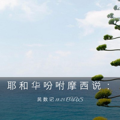 Picture 03 - 民 数 记 18:25 CUVS - 耶 和 华 吩 咐 摩 西 说 - Bible Verse Picture