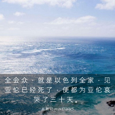 Picture 03 - 民 数 记 20:29 CUVS - 全 会 众 ， 就 是 以 色 列 全 家 ， - Bible Verse Picture