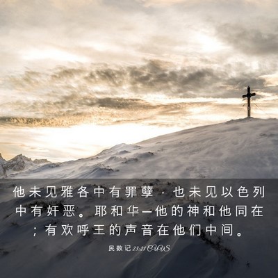 Picture 03 - 民 数 记 23:21 CUVS - 他 未 见 雅 各 中 有 罪 孽 ， 也 未 - Bible Verse Picture