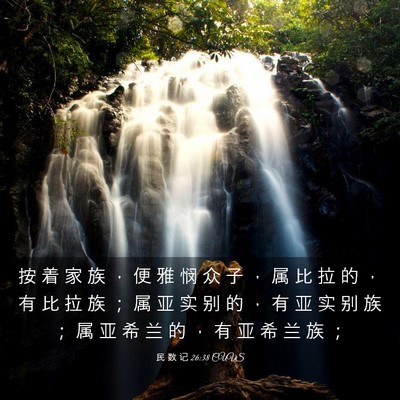Picture 03 - 民 数 记 26:38 CUVS - 按 着 家 族 ， 便 雅 悯 众 子 ， 属 - Bible Verse Picture