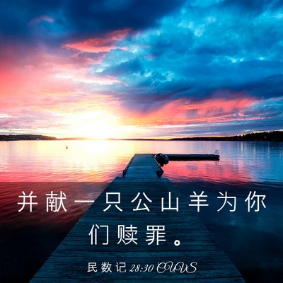 Picture 03 - 民 数 记 28:30 CUVS - 并 献 一 只 公 山 羊 为 你 们 赎 罪 - Bible Verse Picture