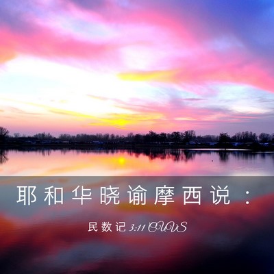 Picture 03 - 民 数 记 3:11 CUVS - 耶 和 华 晓 谕 摩 西 说 - Bible Verse Picture