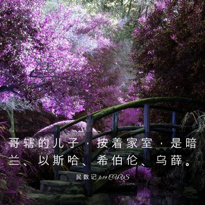 Picture 03 - 民 数 记 3:19 CUVS - 哥 辖 的 儿 子 ， 按 着 家 室 ， 是 - Bible Verse Picture