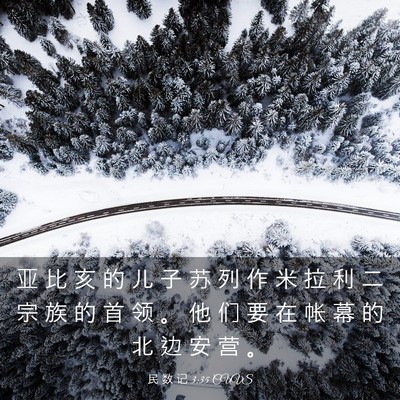 Picture 03 - 民 数 记 3:35 CUVS - 亚 比 亥 的 儿 子 苏 列 作 米 拉 利 - Bible Verse Picture