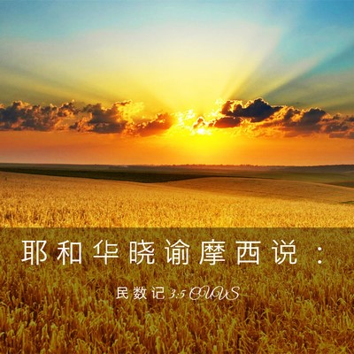 Picture 03 - 民 数 记 3:5 CUVS - 耶 和 华 晓 谕 摩 西 说 - Bible Verse Picture