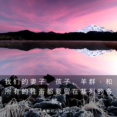Picture 03 - 民 数 记 32:26 CUVS - 我 们 的 妻 子 、 孩 子 、 羊 群 ， - Bible Verse Picture