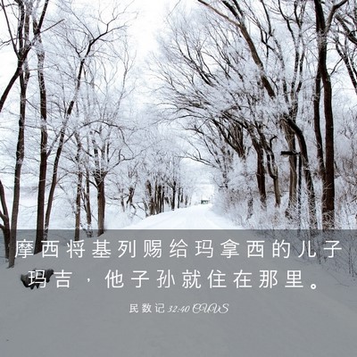 Picture 03 - 民 数 记 32:40 CUVS - 摩 西 将 基 列 赐 给 玛 拿 西 的 儿 - Bible Verse Picture