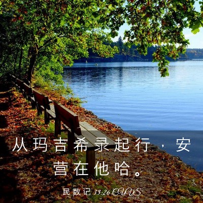 Picture 03 - 民 数 记 33:26 CUVS - 从 玛 吉 希 录 起 行 ， 安 营 在 他 - Bible Verse Picture