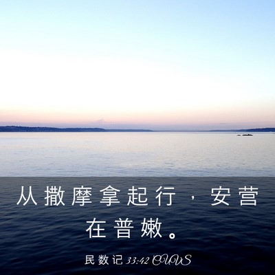 Picture 03 - 民 数 记 33:42 CUVS - 从 撒 摩 拿 起 行 ， 安 营 在 普 嫩 - Bible Verse Picture