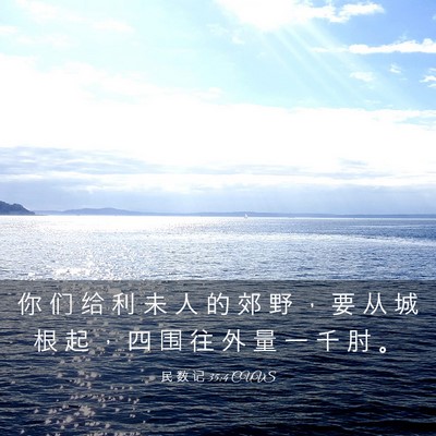 Picture 03 - 民 数 记 35:4 CUVS - 你 们 给 利 未 人 的 郊 野 ， 要 从 - Bible Verse Picture