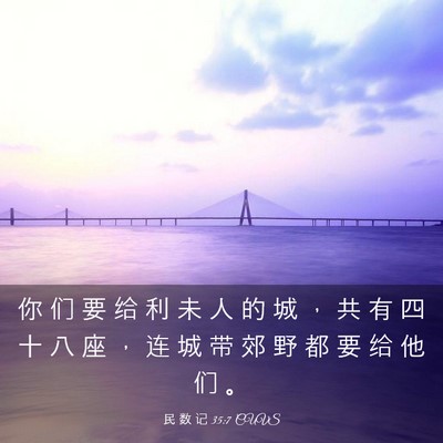 Picture 03 - 民 数 记 35:7 CUVS - 你 们 要 给 利 未 人 的 城 ， 共 有 - Bible Verse Picture