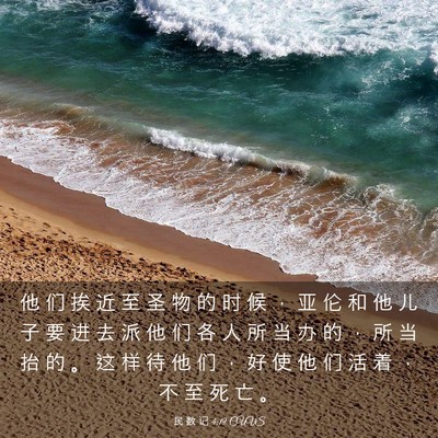 Picture 03 - 民 数 记 4:19 CUVS - 他 们 挨 近 至 圣 物 的 时 候 ， 亚 - Bible Verse Picture