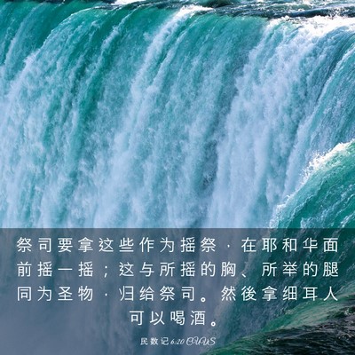 Picture 03 - 民 数 记 6:20 CUVS - 祭 司 要 拿 这 些 作 为 摇 祭 ， 在 - Bible Verse Picture
