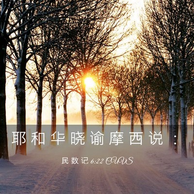 Picture 03 - 民 数 记 6:22 CUVS - 耶 和 华 晓 谕 摩 西 说 - Bible Verse Picture