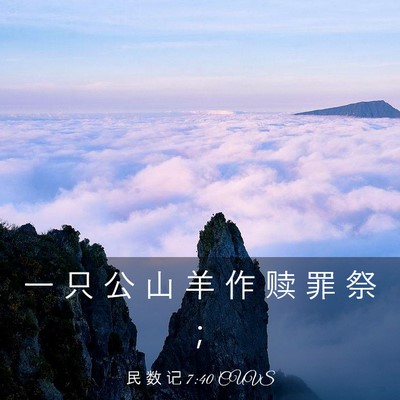 Picture 03 - 民 数 记 7:40 CUVS - 一 只 公 山 羊 作 赎 罪 祭 - Bible Verse Picture