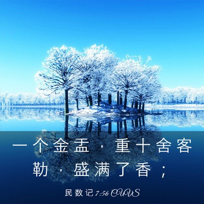 Picture 03 - 民 数 记 7:56 CUVS - 一 个 金 盂 ， 重 十 舍 客 勒 ， 盛 - Bible Verse Picture