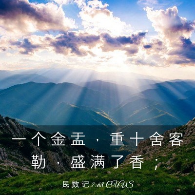 Picture 03 - 民 数 记 7:68 CUVS - 一 个 金 盂 ， 重 十 舍 客 勒 ， 盛 - Bible Verse Picture