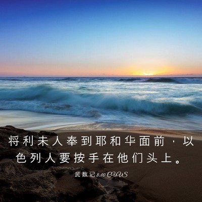 Picture 03 - 民 数 记 8:10 CUVS - 将 利 未 人 奉 到 耶 和 华 面 前 ， - Bible Verse Picture