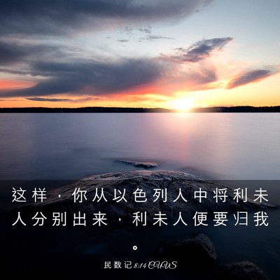Picture 03 - 民 数 记 8:14 CUVS - 这 样 ， 你 从 以 色 列 人 中 将 利 - Bible Verse Picture