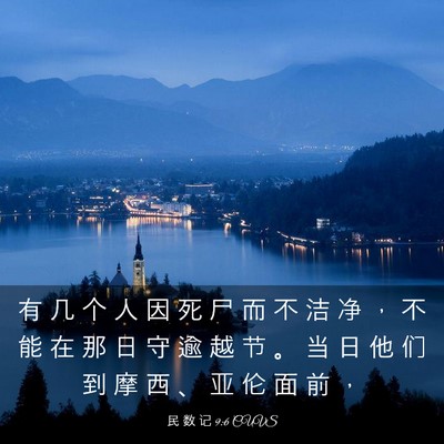 Picture 03 - 民 数 记 9:6 CUVS - 有 几 个 人 因 死 尸 而 不 洁 净 ， - Bible Verse Picture