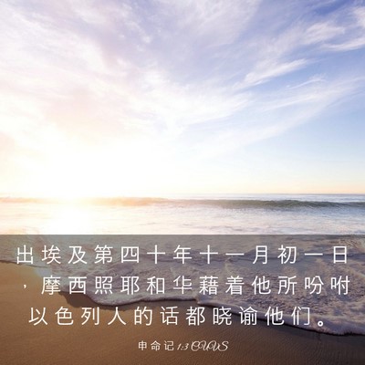 Picture 03 - 申 命 记 1:3 CUVS - 出 埃 及 第 四 十 年 十 一 月 初 一 - Bible Verse Picture