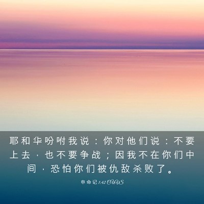 Picture 03 - 申 命 记 1:42 CUVS - 耶 和 华 吩 咐 我 说 ： 你 对 他 们 - Bible Verse Picture