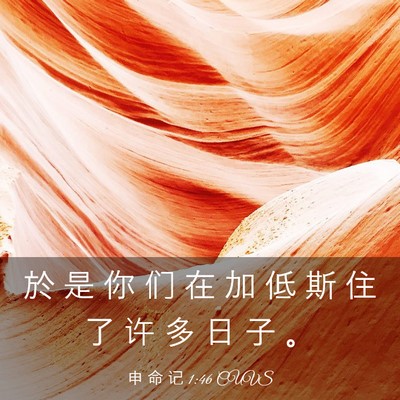 Picture 03 - 申 命 记 1:46 CUVS - 於 是 你 们 在 加 低 斯 住 了 许 多 - Bible Verse Picture