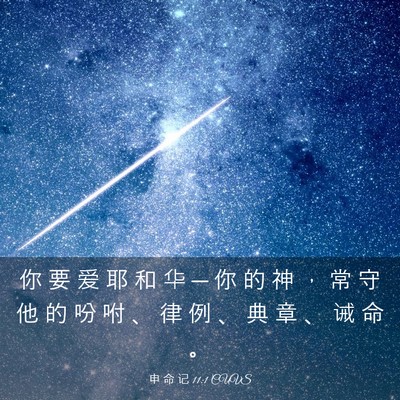 Picture 03 - 申 命 记 11:1 CUVS - 你 要 爱 耶 和 华 ─ 你 的 神 ， 常 - Bible Verse Picture
