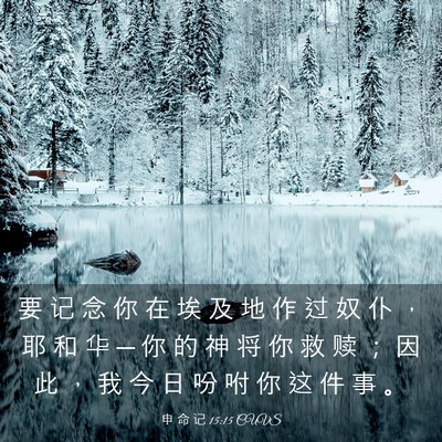 Picture 03 - 申 命 记 15:15 CUVS - 要 记 念 你 在 埃 及 地 作 过 奴 仆 - Bible Verse Picture