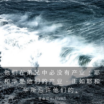 Picture 03 - 申 命 记 18:2 CUVS - 他 们 在 弟 兄 中 必 没 有 产 业 ； - Bible Verse Picture