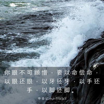 Picture 03 - 申 命 记 19:21 CUVS - 你 眼 不 可 顾 惜 ， 要 以 命 偿 命 - Bible Verse Picture