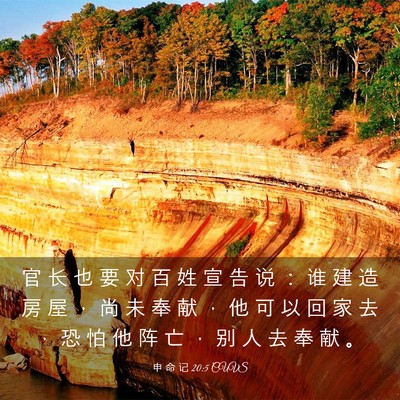 Picture 03 - 申 命 记 20:5 CUVS - 官 长 也 要 对 百 姓 宣 告 说 ： 谁 - Bible Verse Picture