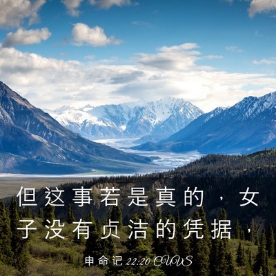 Picture 03 - 申 命 记 22:20 CUVS - 但 这 事 若 是 真 的 ， 女 子 没 有 - Bible Verse Picture