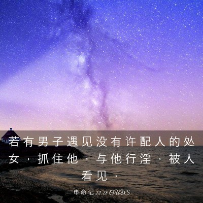 Picture 03 - 申 命 记 22:28 CUVS - 若 有 男 子 遇 见 没 有 许 配 人 的 - Bible Verse Picture